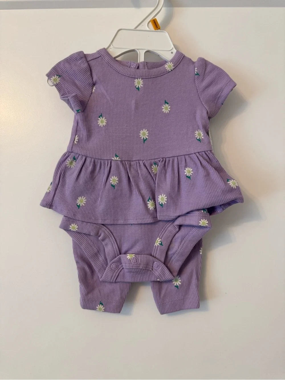 Carter's Lilac Daisy Peplum Bodysuit